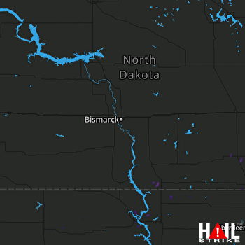 Hail Map Oakes, ND 07-04-2019