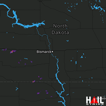 Hail Map Dickinson, ND 07-03-2020