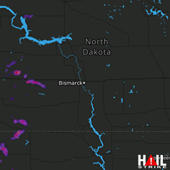 Hail Map Glen Ullin, ND 07-06-2021