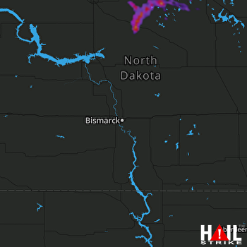 Hail Map Rugby, ND 07-20-2021