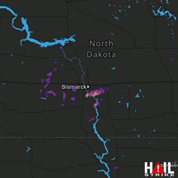 Hail Map Glen Ullin, ND 06-28-2017