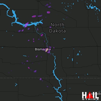Hail Map Mandan, ND 07-14-2017