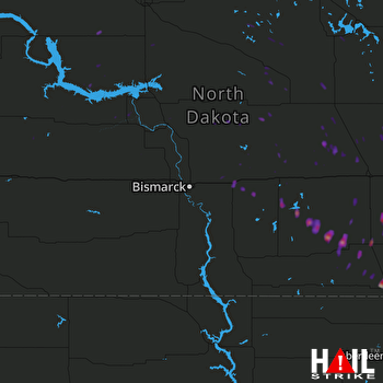 Hail Map Ellendale, ND 08-09-2017