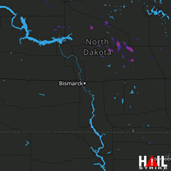 Hail Map Mcclusky, ND 08-18-2017