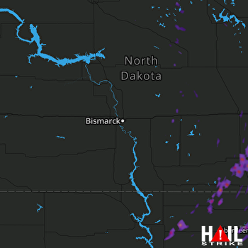 Hail Map Edgeley, ND 09-19-2017