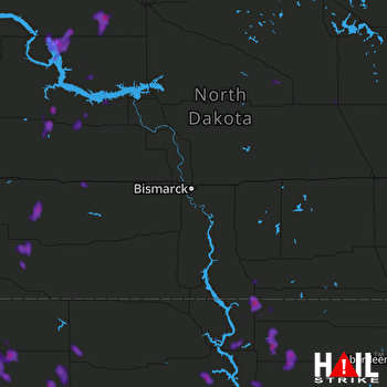 Hail Map Parshall, ND 06-11-2018