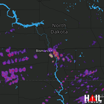 Hail Map Bowman, ND 07-03-2018