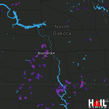 Hail Map Carson, ND 07-04-2018