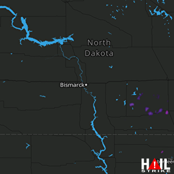 Hail Map Edgeley, ND 07-10-2018