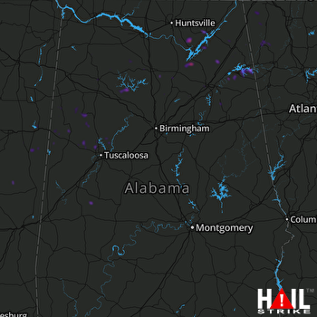 Hail Map Crossville, AL 08-21-2019