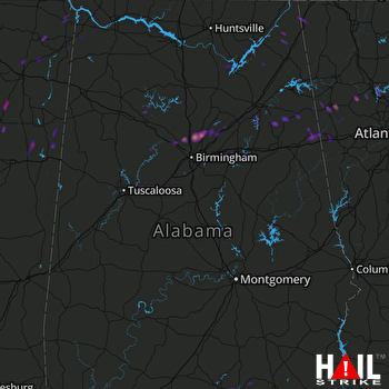 Hail Map Gardendale, AL 05-12-2017