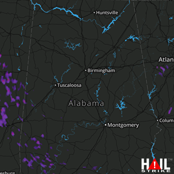Hail Map Starkville, MS 06-16-2017