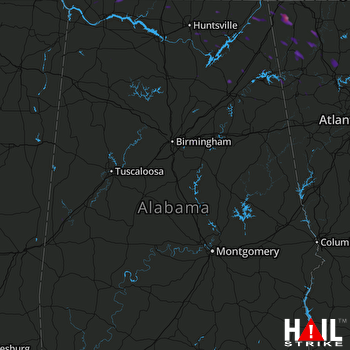 Hail Map BIRMINGHAM 07-15-2017