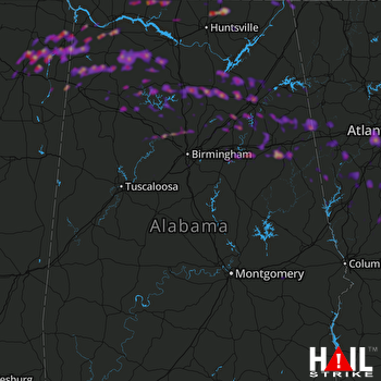 Hail Map Gadsden, AL 03-19-2018