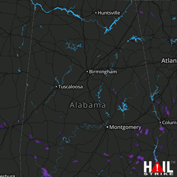 Hail Map Troy, AL 06-03-2018