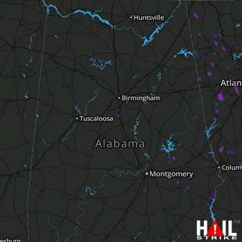 Hail Map Douglasville, GA 06-25-2018