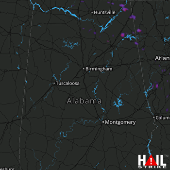 Hail Map Pulaski, TN 06-28-2018