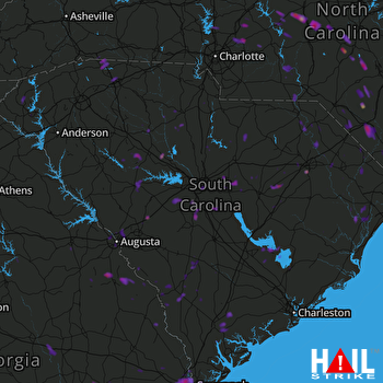 Hail Map Florence, SC 05-22-2017