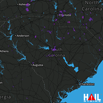 Hail Map Rock Hill, SC 07-23-2017
