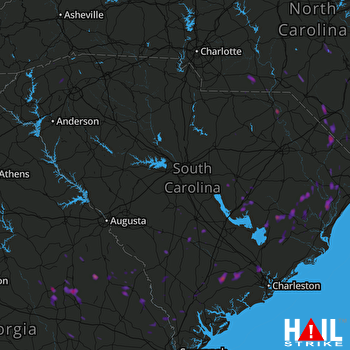 Hail Map Goose Creek, SC 09-21-2017