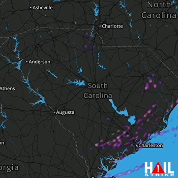 Hail Map Savannah, GA 03-20-2018