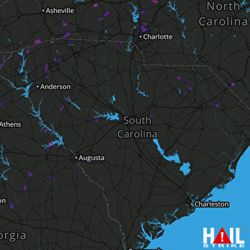Hail Map Easley, SC 05-20-2018