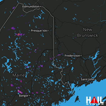 Hail Map Dexter, ME 07-20-2017