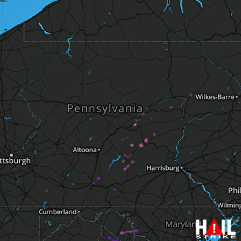 Hail Map Bellefonte, PA 05-03-2019