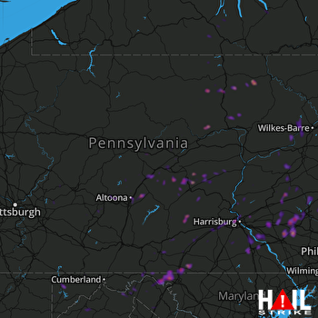 Hail Map York, PA 05-19-2019