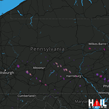 Hail Map Johnstown, PA 05-24-2019