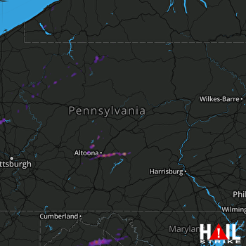 Hail Map Altoona, PA 04-30-2017
