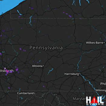 Hail Map Pittsburgh, PA 06-13-2017