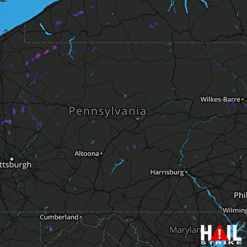Hail Map Howard, PA 06-18-2017