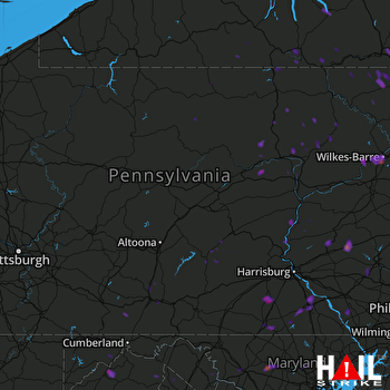 Hail Map York, PA 07-17-2017