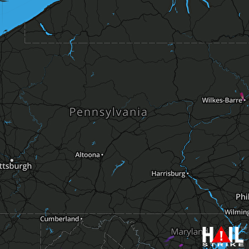 Hail Map Kingston, PA 08-20-2017