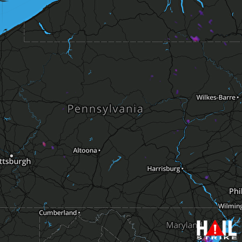Hail Map Dundalk, MD 08-21-2017