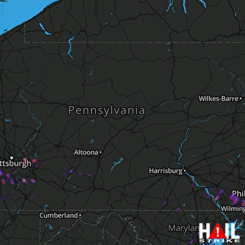 Hail Map Laurel, MD 05-12-2018
