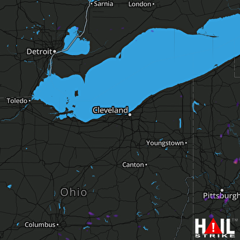 Hail Map Mckeesport, PA 08-22-2017