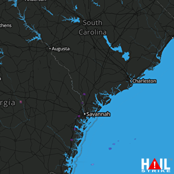 Hail Map Rincon, GA 02-15-2021