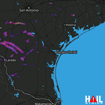Hail Map Alice, TX 04-04-2020