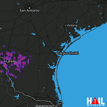 Hail Map CORP CHRISTI 04-17-2017