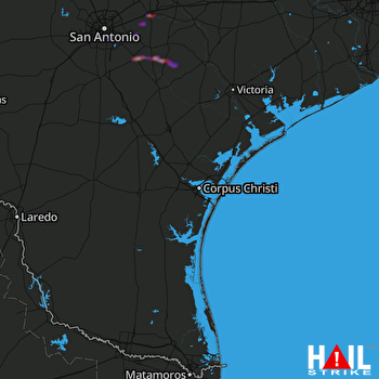 Hail Map Floresville, TX 03-17-2018