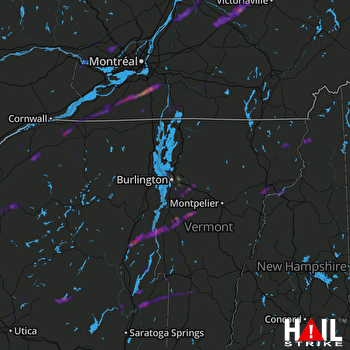 Hail Map Hudson Falls, NY 06-21-2021