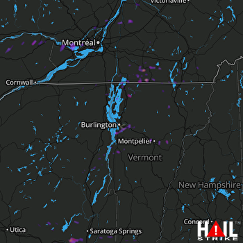 Hail Map Montpelier, VT 08-12-2017