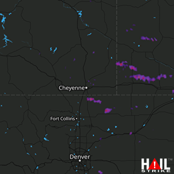 Hail Map Fort Morgan, CO 08-15-2017