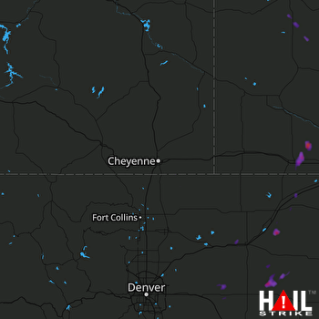 Hail Map Sidney, NE 08-24-2017