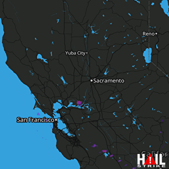 Hail Map Mendota, CA 09-12-2017