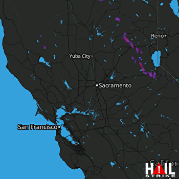 Hail Map Quincy, CA 09-12-2017