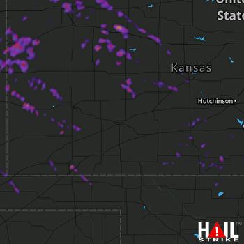 Hail Map Hays, KS 08-14-2019