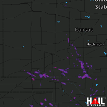 Hail Map Liberal, KS 08-16-2020